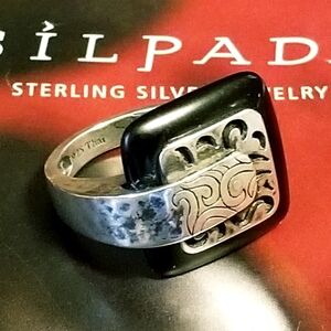 Rare Silpada Sterling Silver & Agate Ring